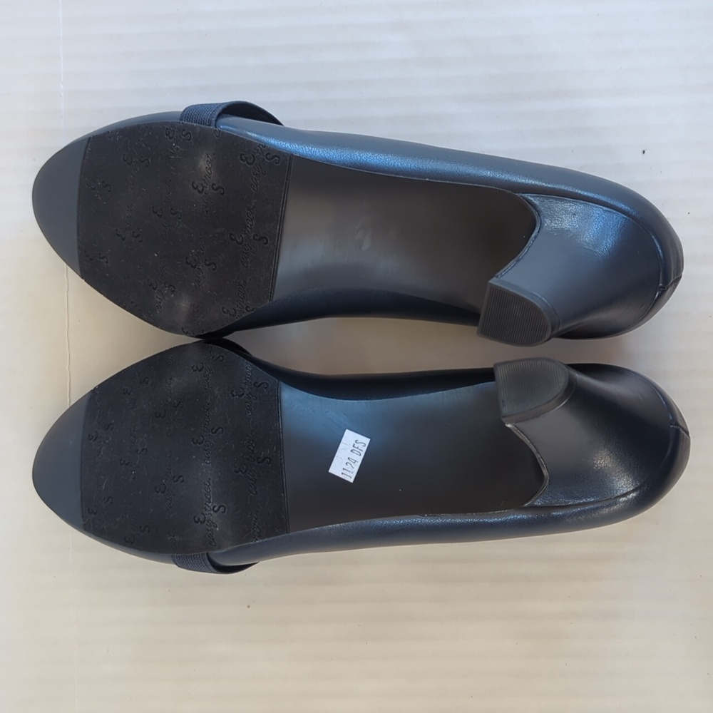 Easy Street Zaylee Faux Leather Criss Cross Strappy Slip On Heels 10M Blue - Picture 14 of 16
